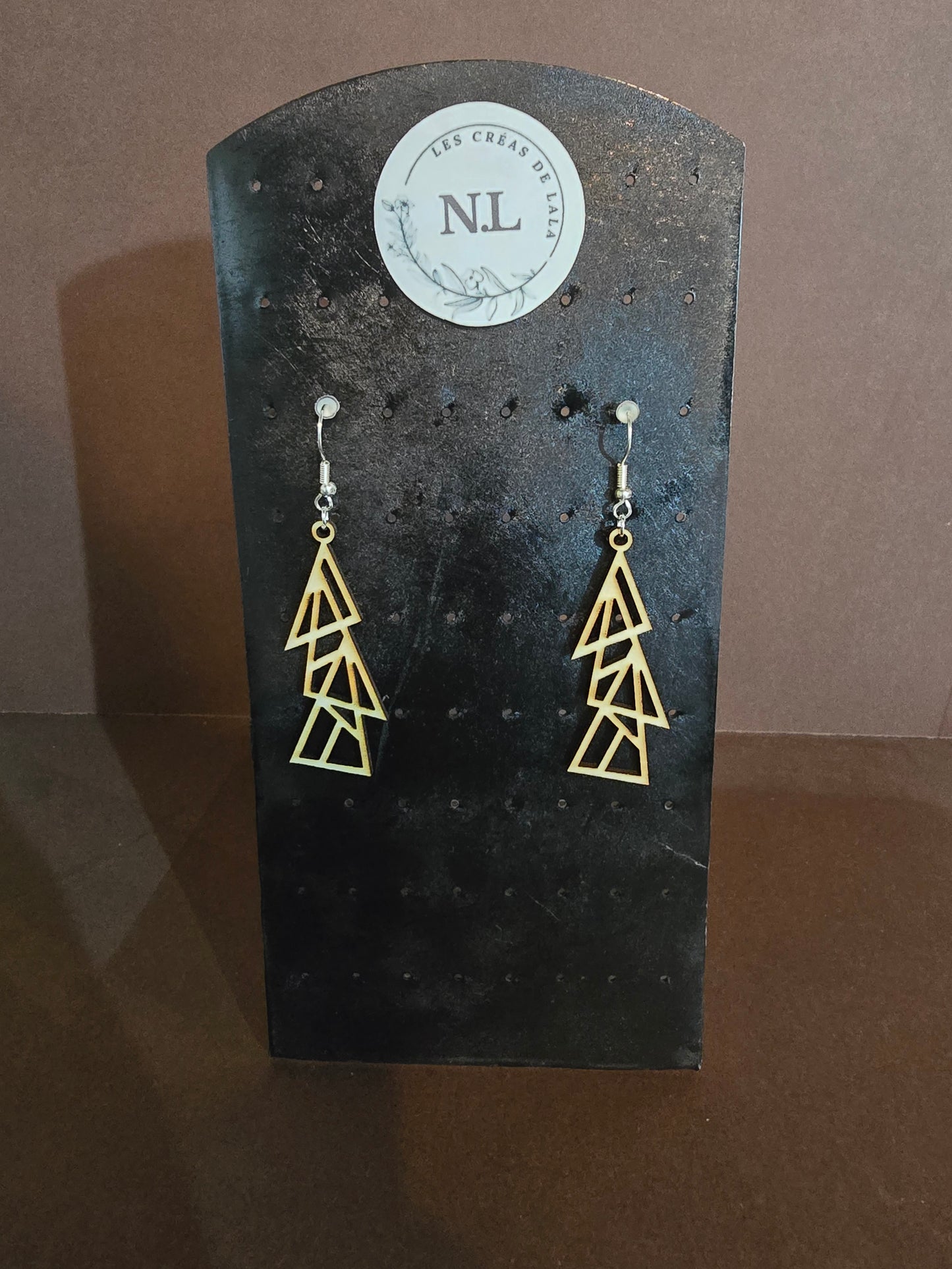 Boucle d'oreille en bois